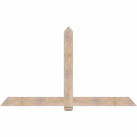 Ekena Millwork Eugene Smooth Timber Gable Bracket, Douglas Fir, 84"W x 49"H x 1 1/2"D x 5 1/2"F, 14/12 Pitch GBW084X49X0206EUG00SDF